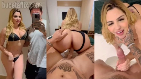 Lara Thaysa e Paccoo transando no apartamento da loira