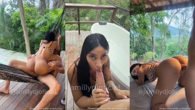 Jamilly Carvalho porno bucetuda metendo ao ar livre